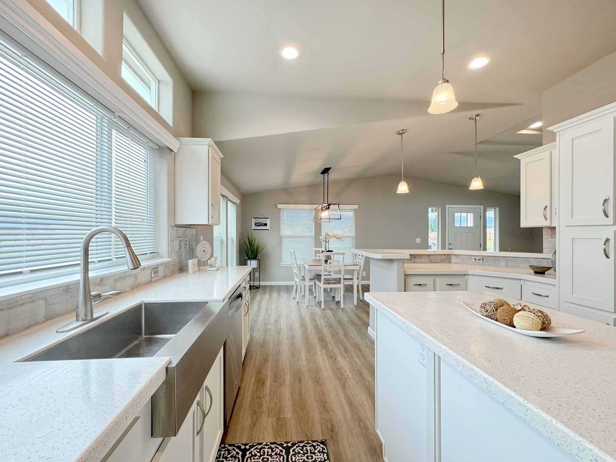 chef inspired kitchen with farmhouse sink at lavender meadows in sequim wa