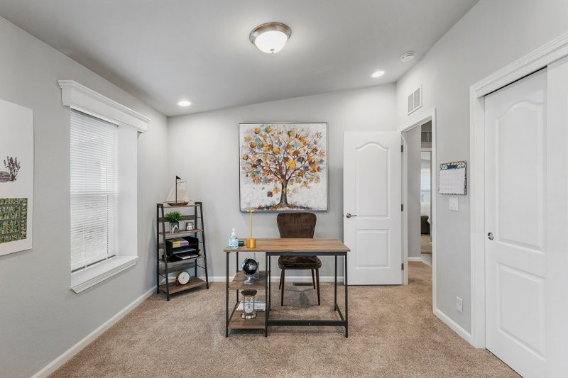versatile home office in single story floorplan at lavender meadows in sequim wa