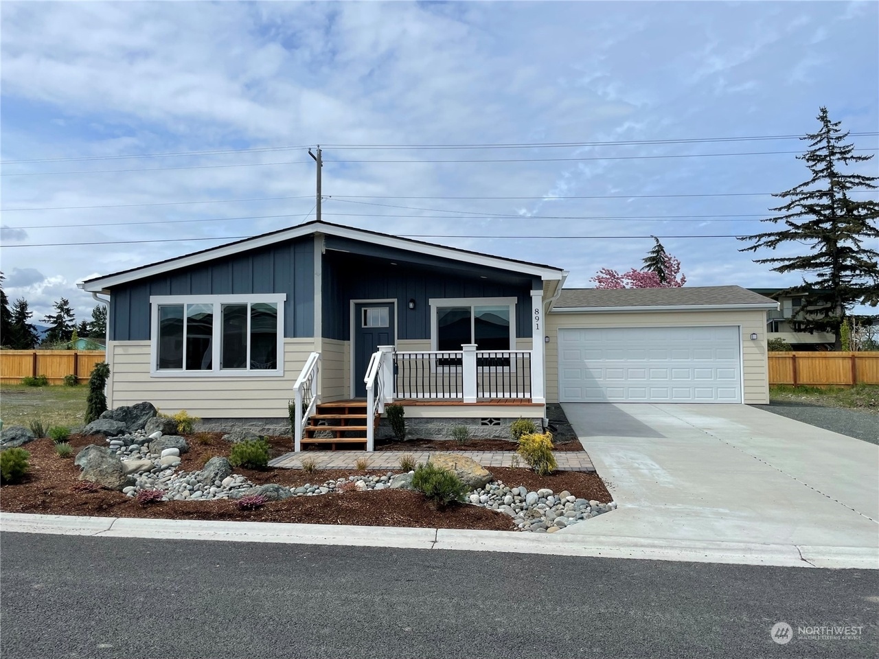 vibrant home exterior with lush landscaping at lavender meadows in sequim wa