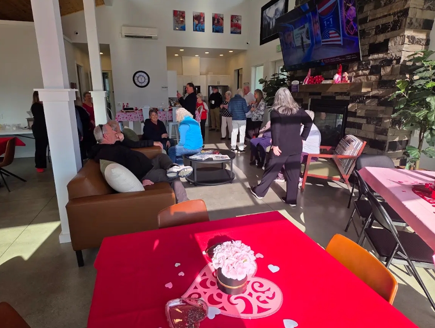 vibrant resident social at the community clubhouse at lavender meadows in sequim wa