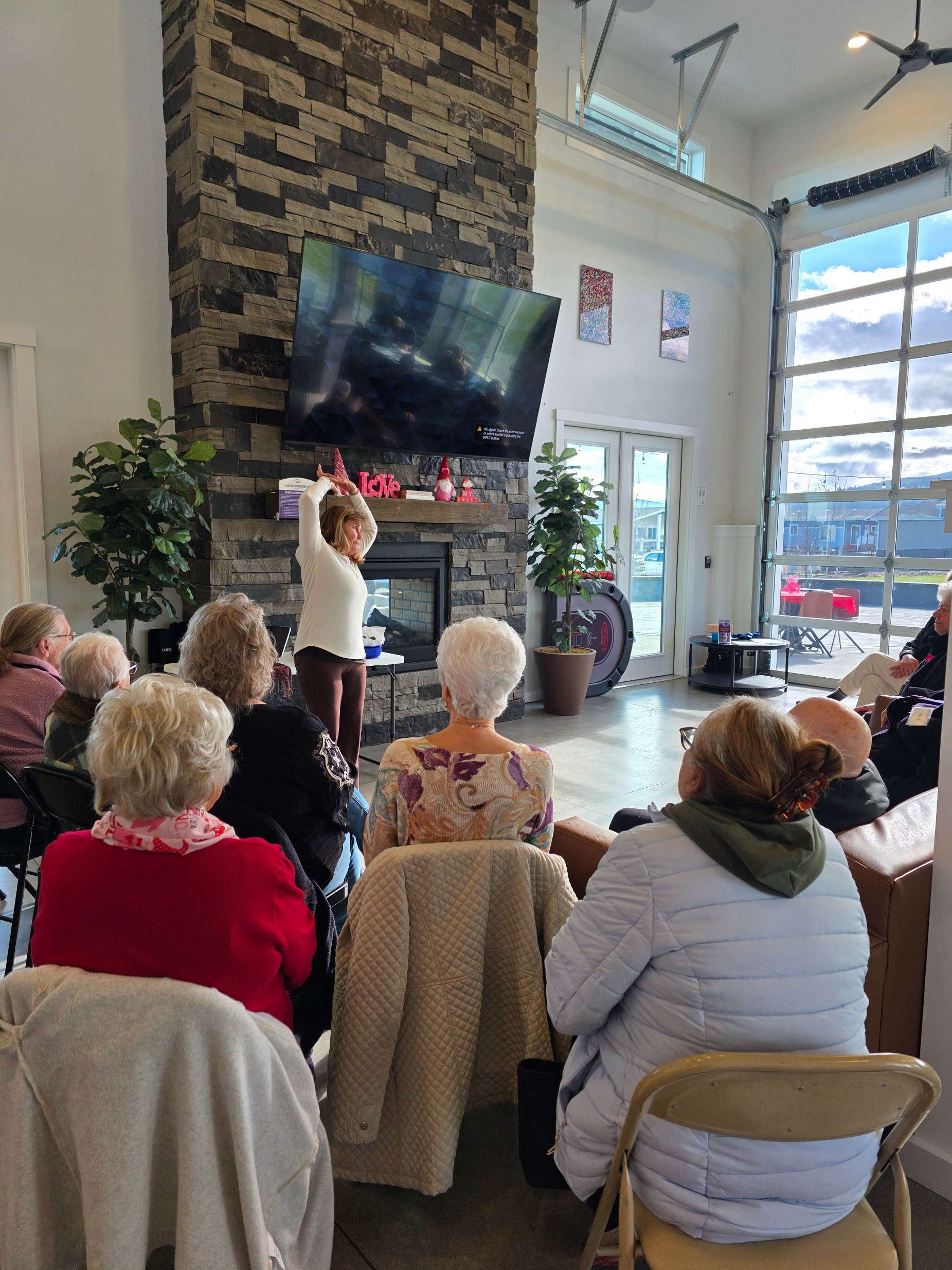 Resident event in the clubhouse at Lavender Meadows MHC